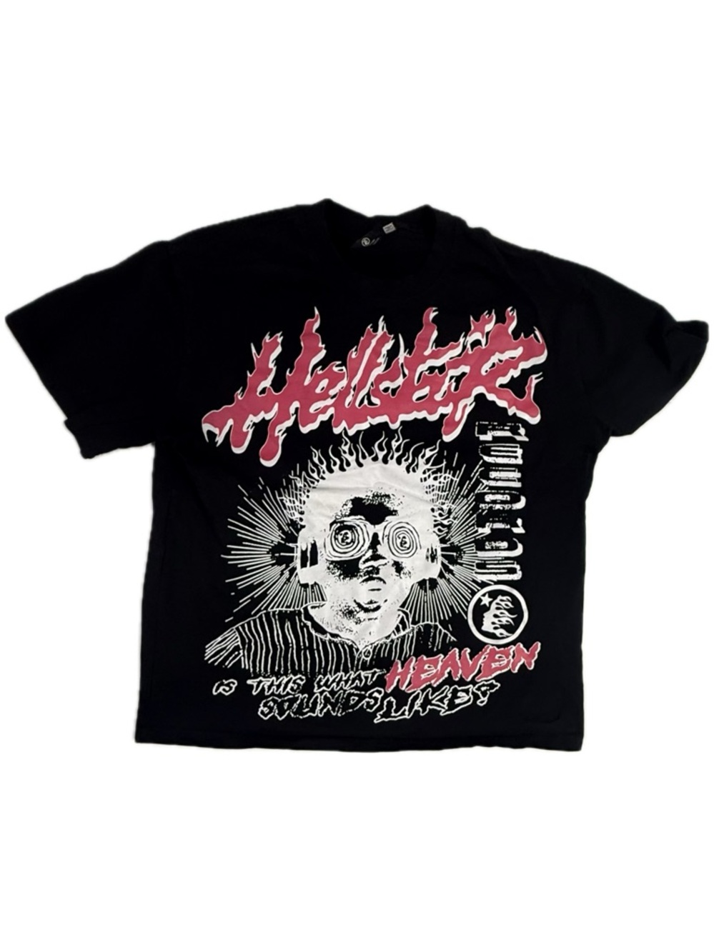 Black Hellstar Size Medium Men’s Graphic Tee “Is This What Heaven Sound Like?”